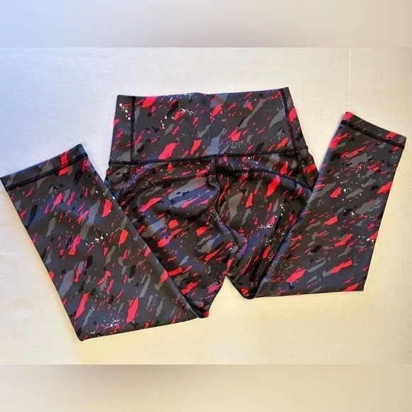 Adidas climate 3/4 length active capri pant gray splatter multi color Sz-XS I16 - Picture 7 of 9